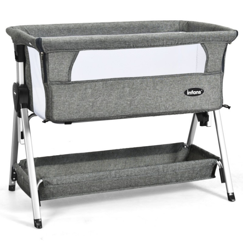 Adjustable Baby Bedside Crib with Large Storage SteAnny Baby Shop